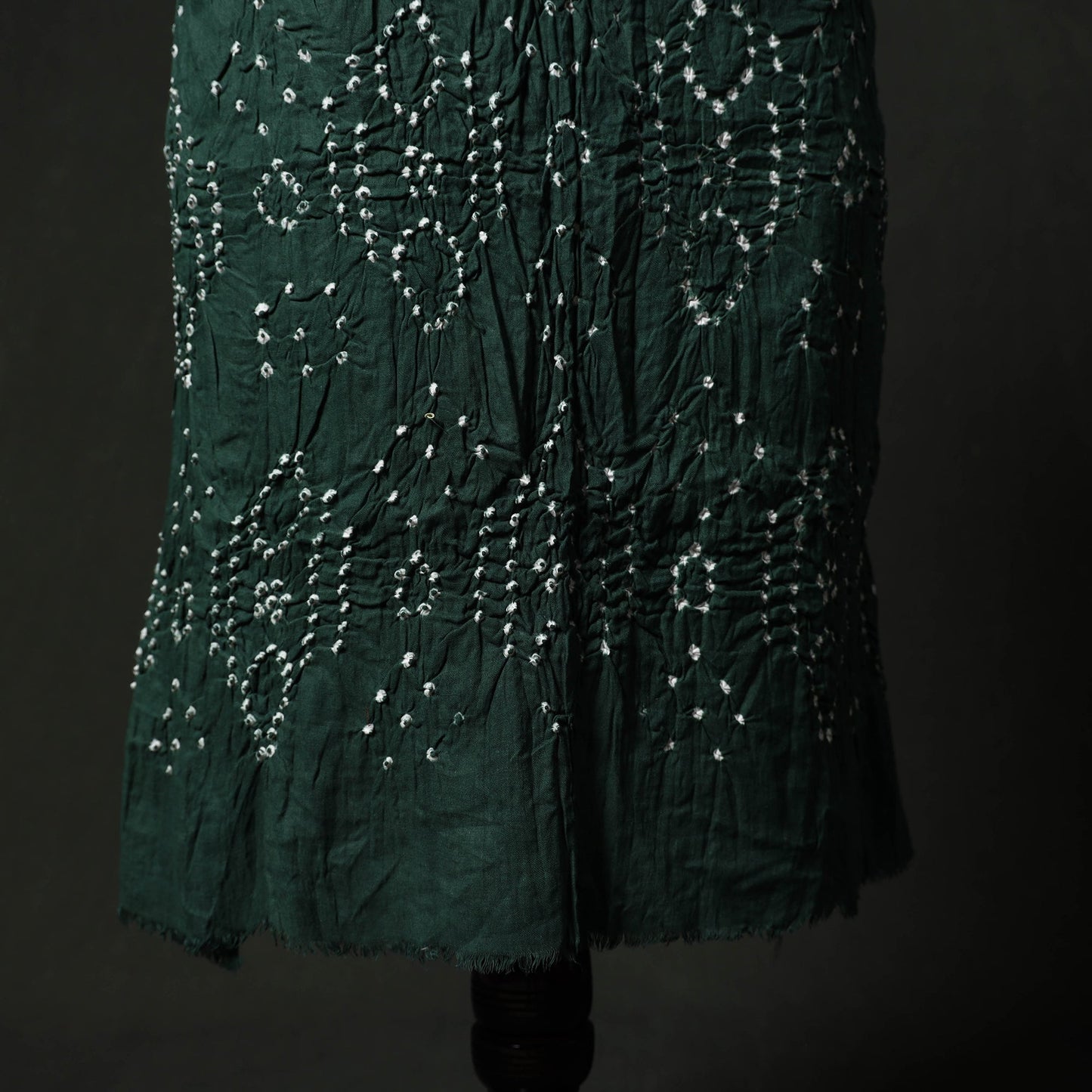 Kutch tie-dye satin cotton bandhani 3pc unstitched dress