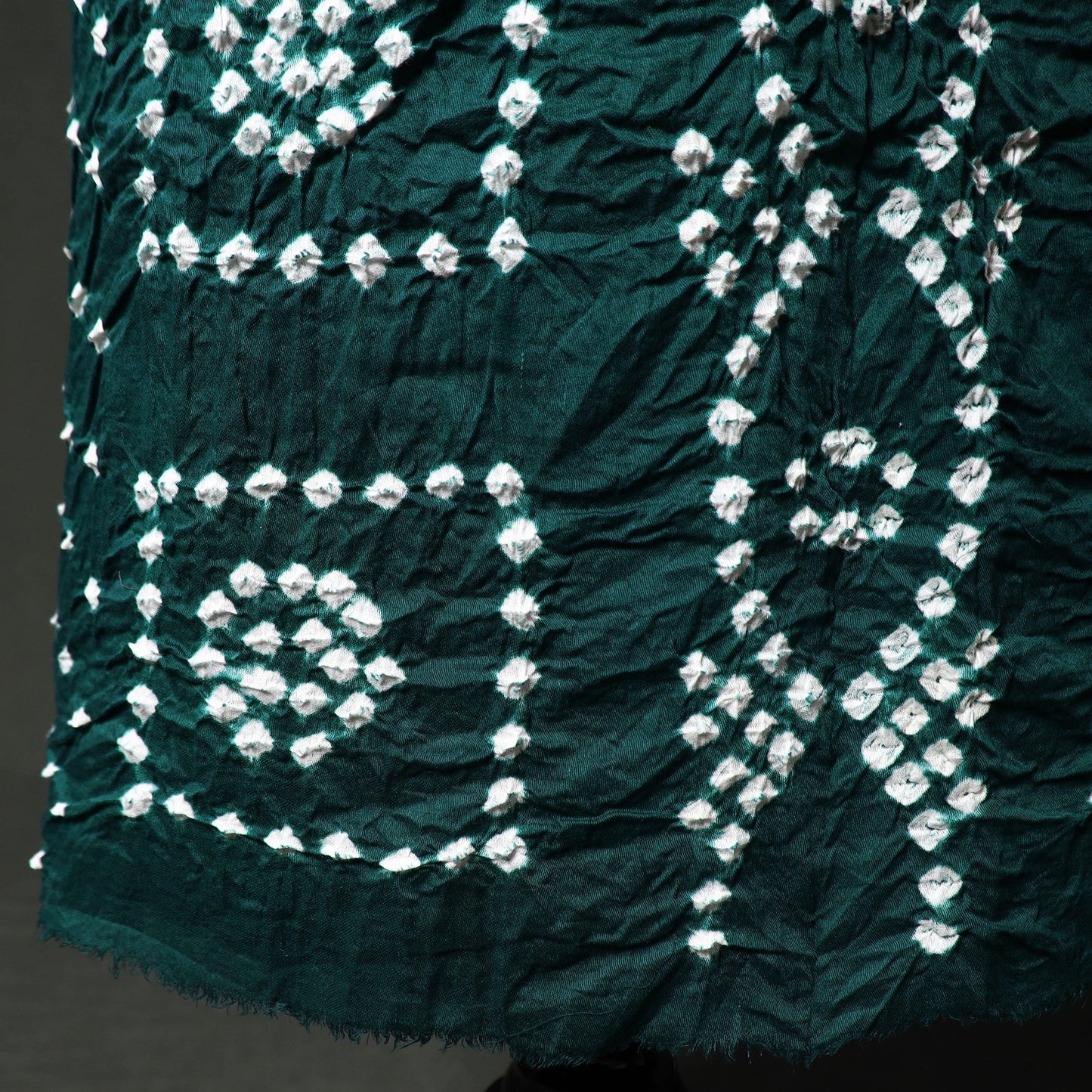 Kutch tie-dye satin cotton bandhani 3pc unstitched dress
