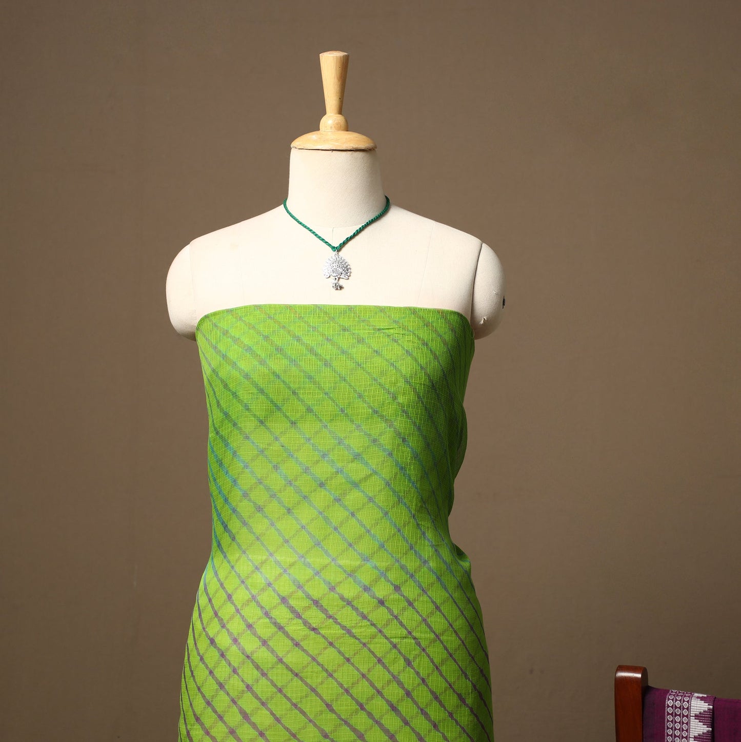 Leheriya tie-dye kota doria cotton 2pc unstitched dress