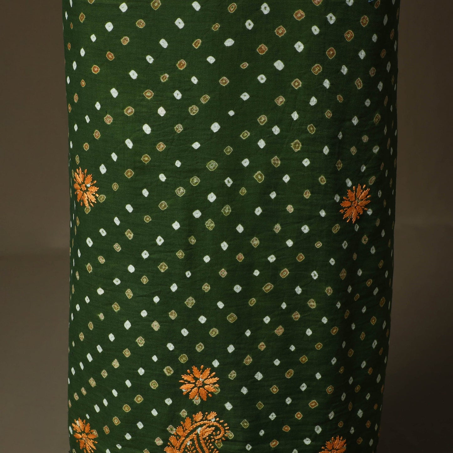 Lucknowi chikankari hand work bandhani unstitched kurta