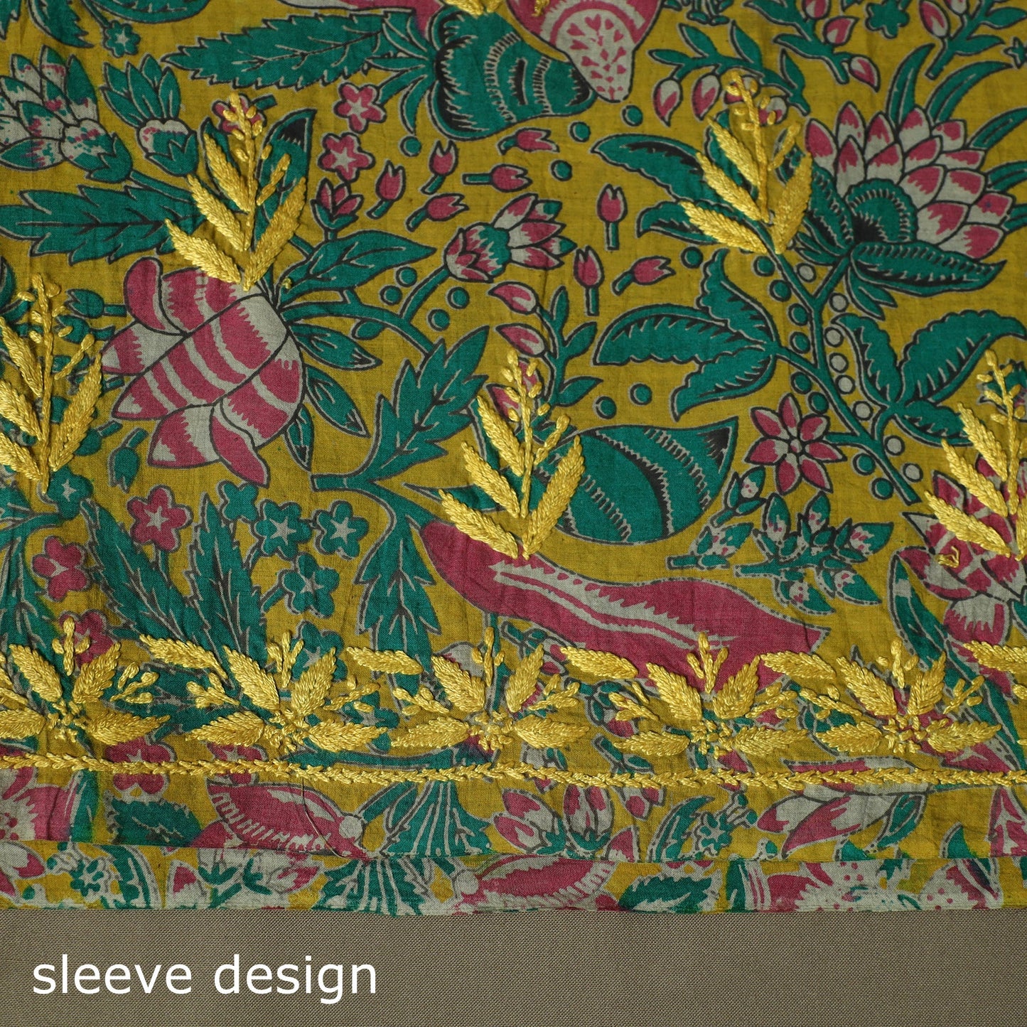 Lucknowi chikankari hand work kalamkari unstitched kurta