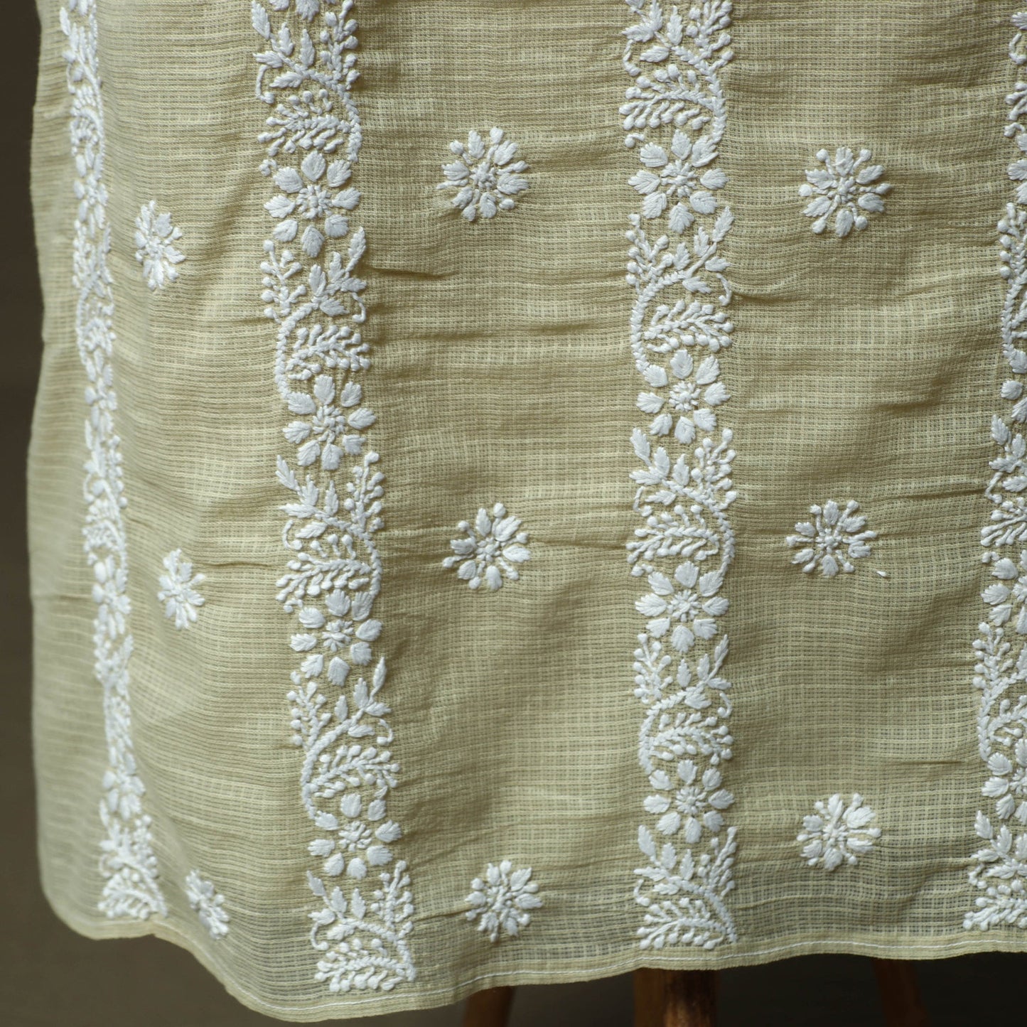Lucknowi hand embroidered kota doria cotton chikankari 2pc