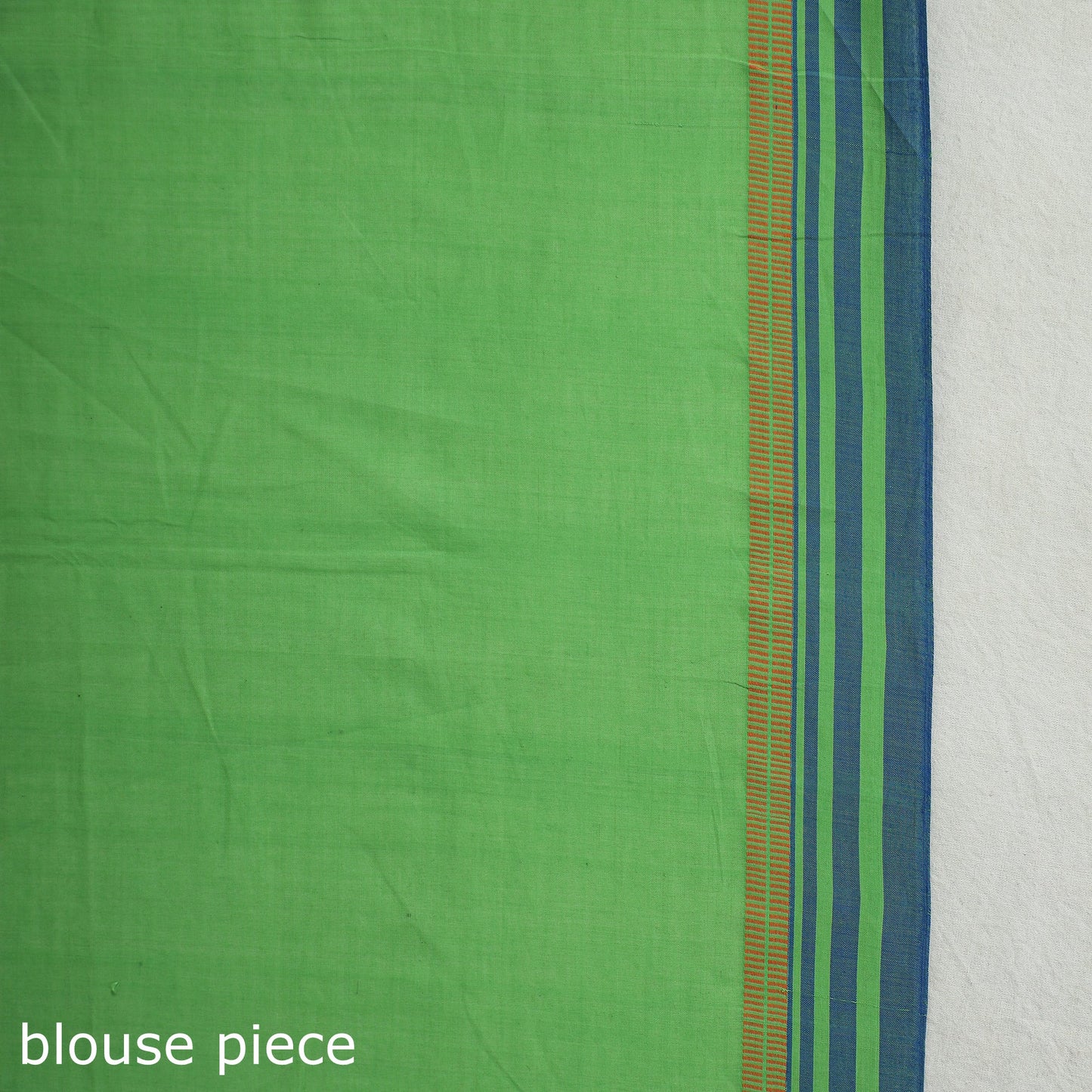 Green - Mangalagiri Godavari Muttulu Stripe Handloom Cotton Saree
