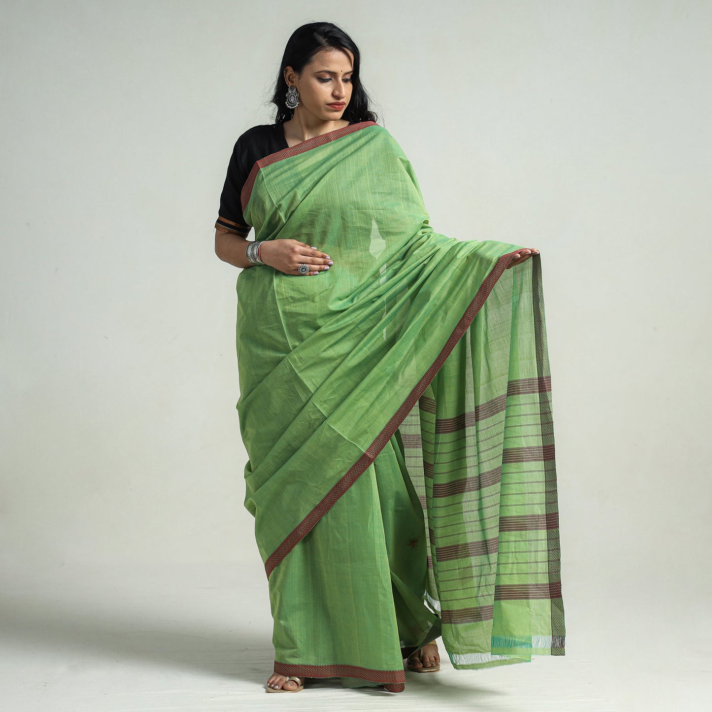 Mangalagiri Godavari Handloom Rampam Cotton Saree