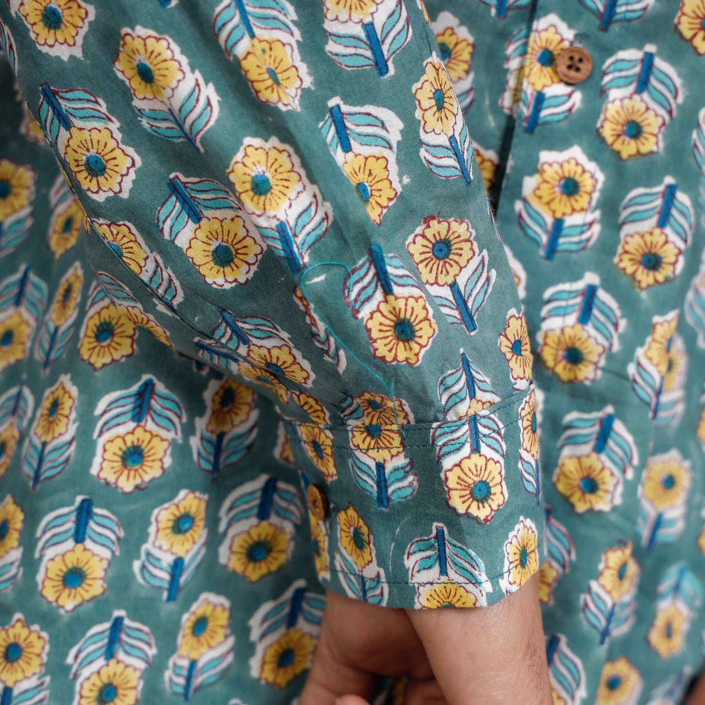 Sanganeri Block Printing Cotton Full Sleeve Shirt