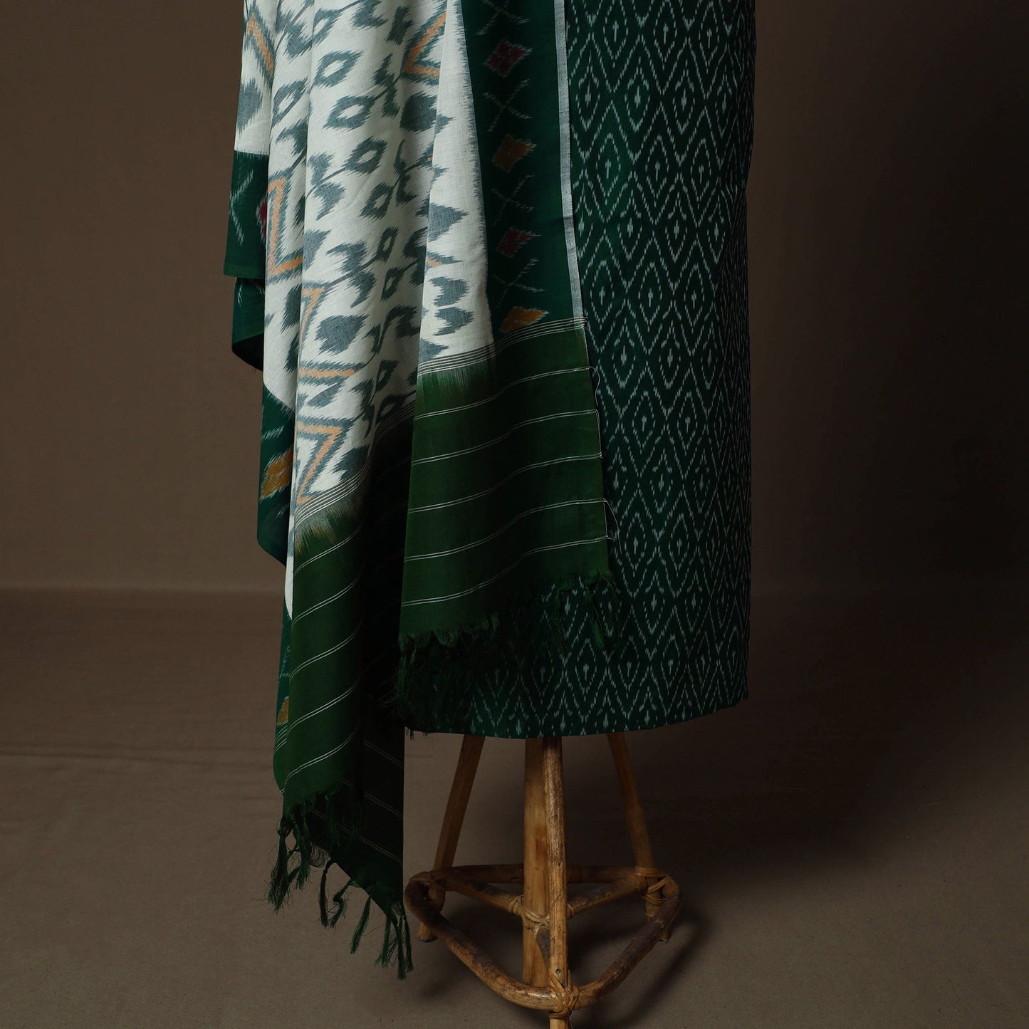 Handloom mercerised cotton pochampally ikat 2pc unstitched