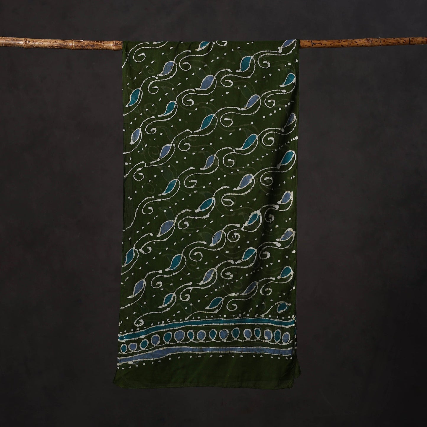 Mul cotton hand batik stole 14 - handcrafted