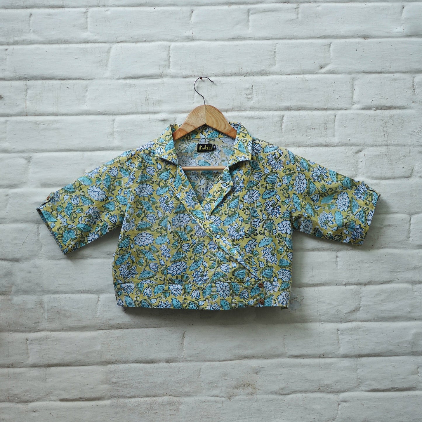 Buy Multicolor Block Print Cotton Sanganeri Stitched Blouse