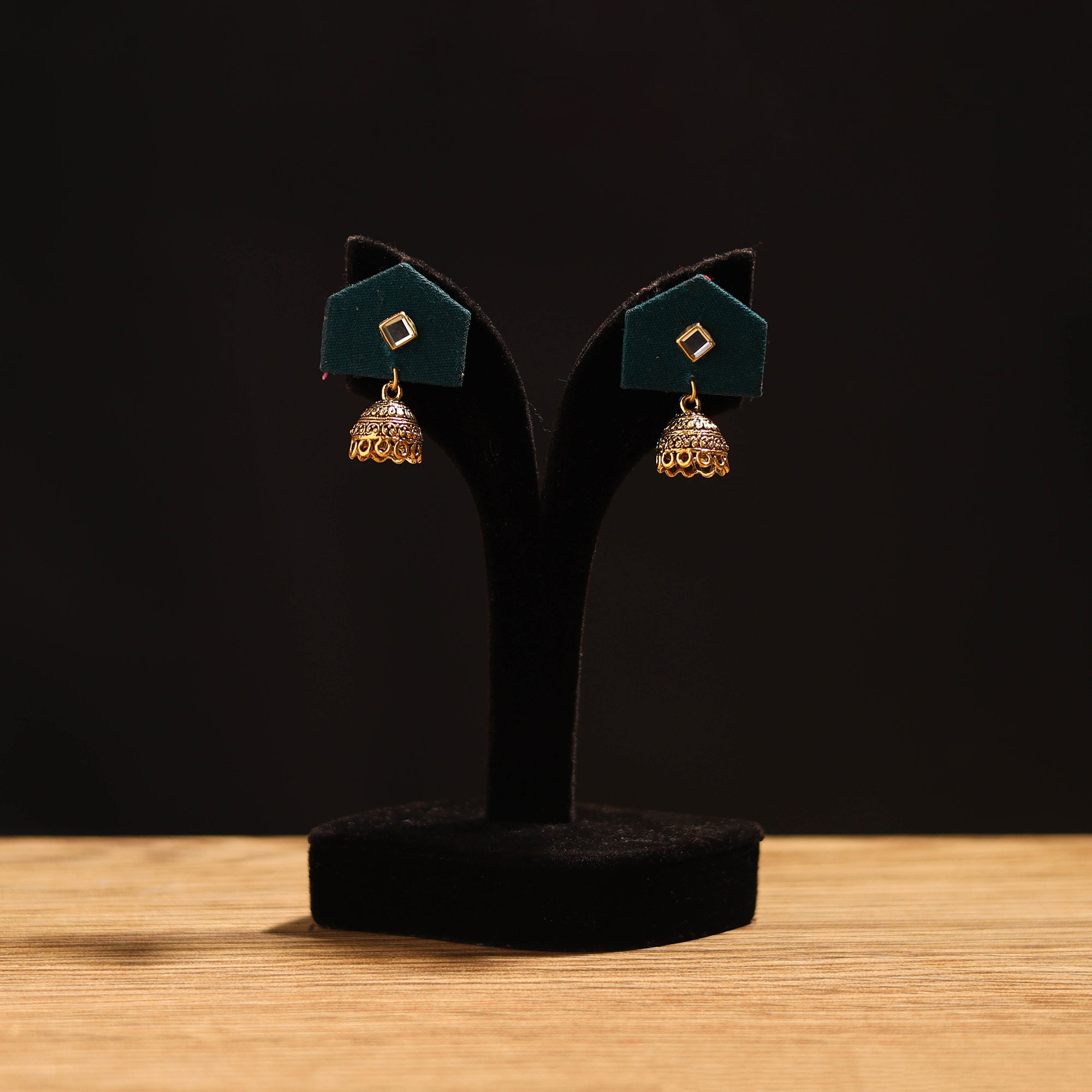 White - Humera Handcrafted GS Fabart Earrings main image 1