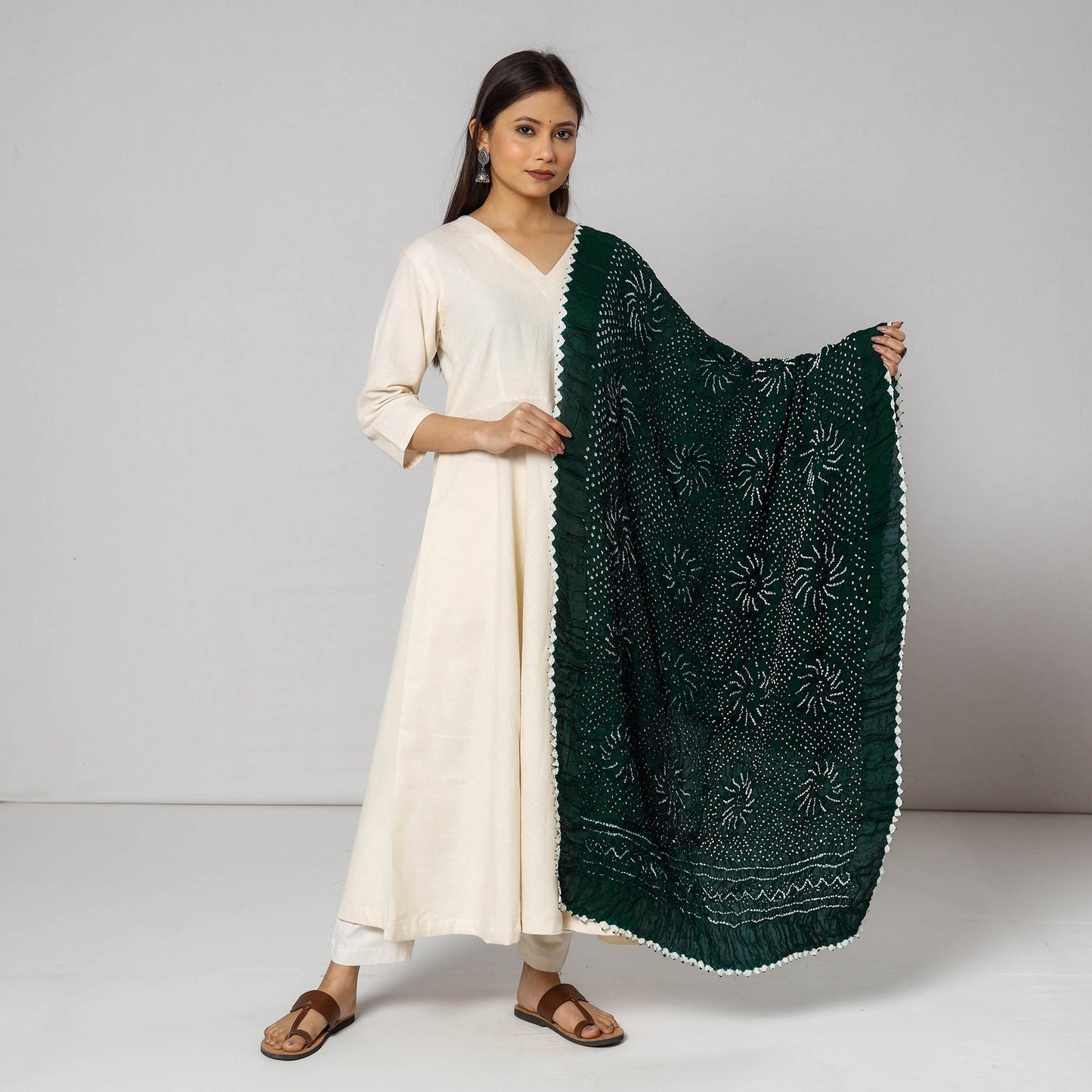 Kutch Bandhani Tie-Dye Modal Silk Dupatta