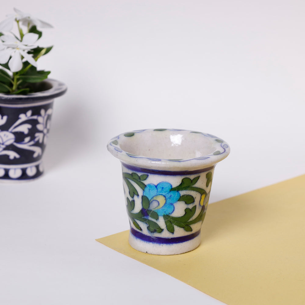 Original Blue Pottery Ceramic Planter