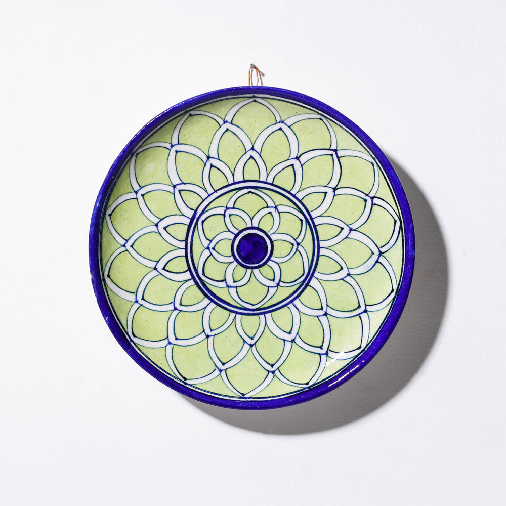 Original Blue Pottery Ceramic Plate/Wall Frame