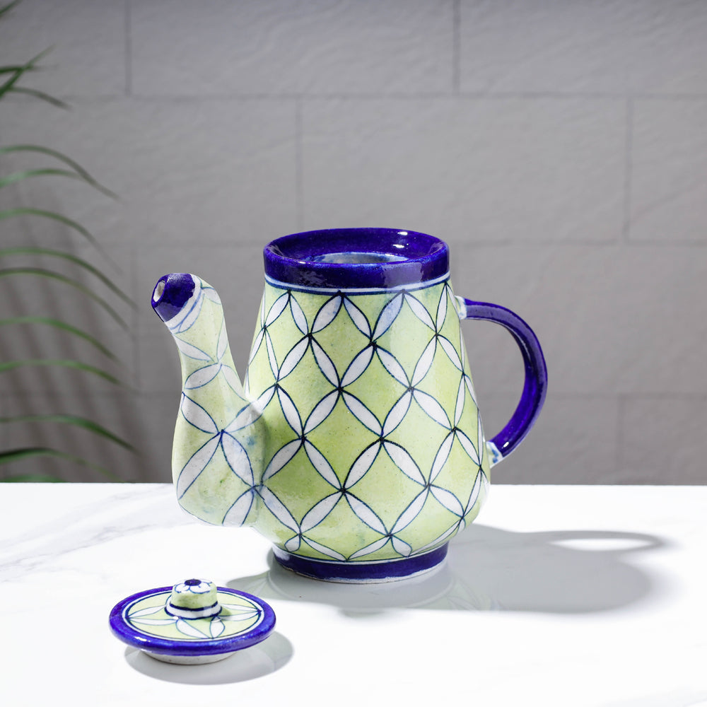 Original Blue Pottery Ceramic Tea Pot Online in India