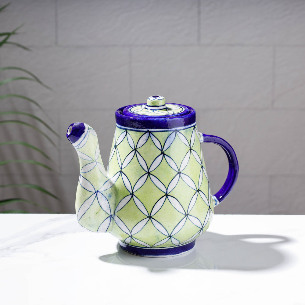 Original Blue Pottery Ceramic Tea Pot Online in India
