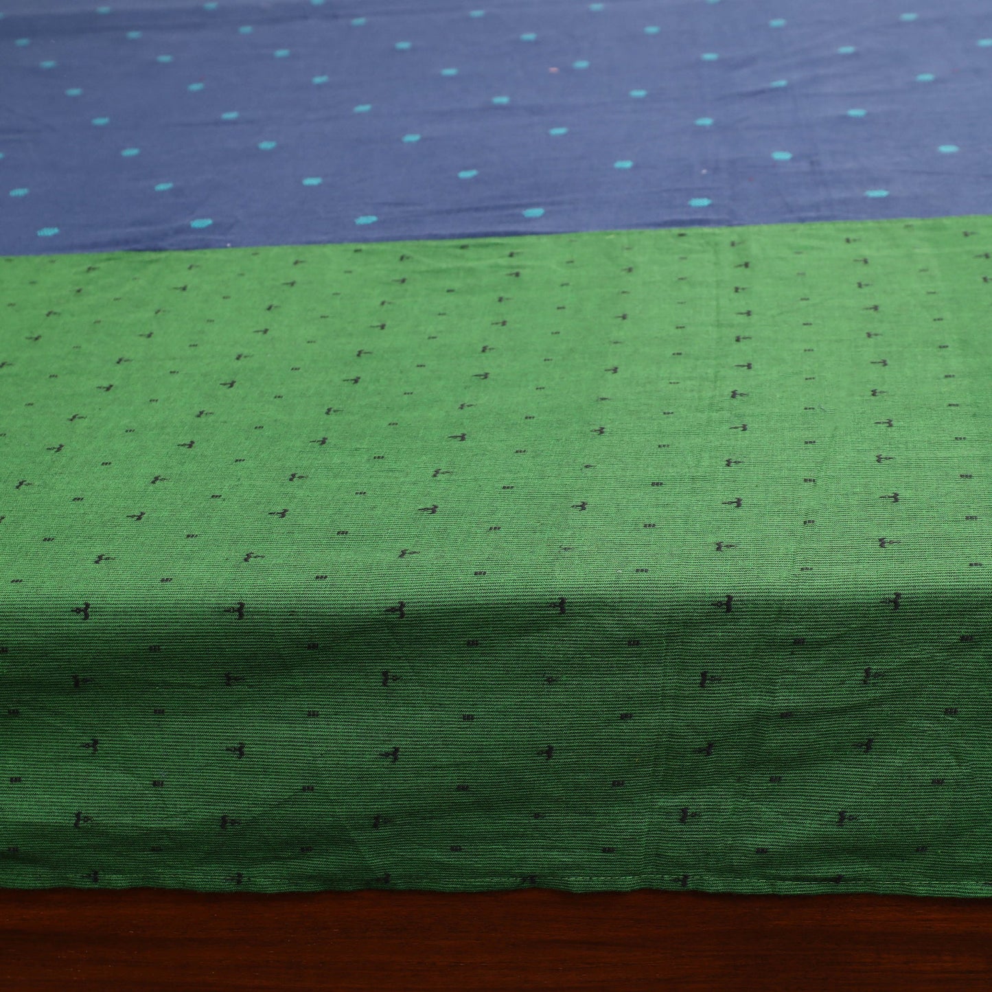 Green - patchwork cotton double jacquard bedsheet set 04