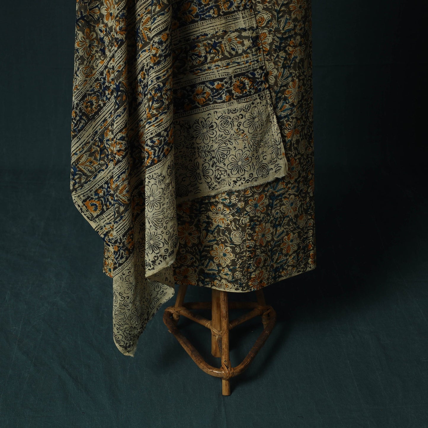 Pedana hand block print natural dyed cotton kalamkari 2pc
