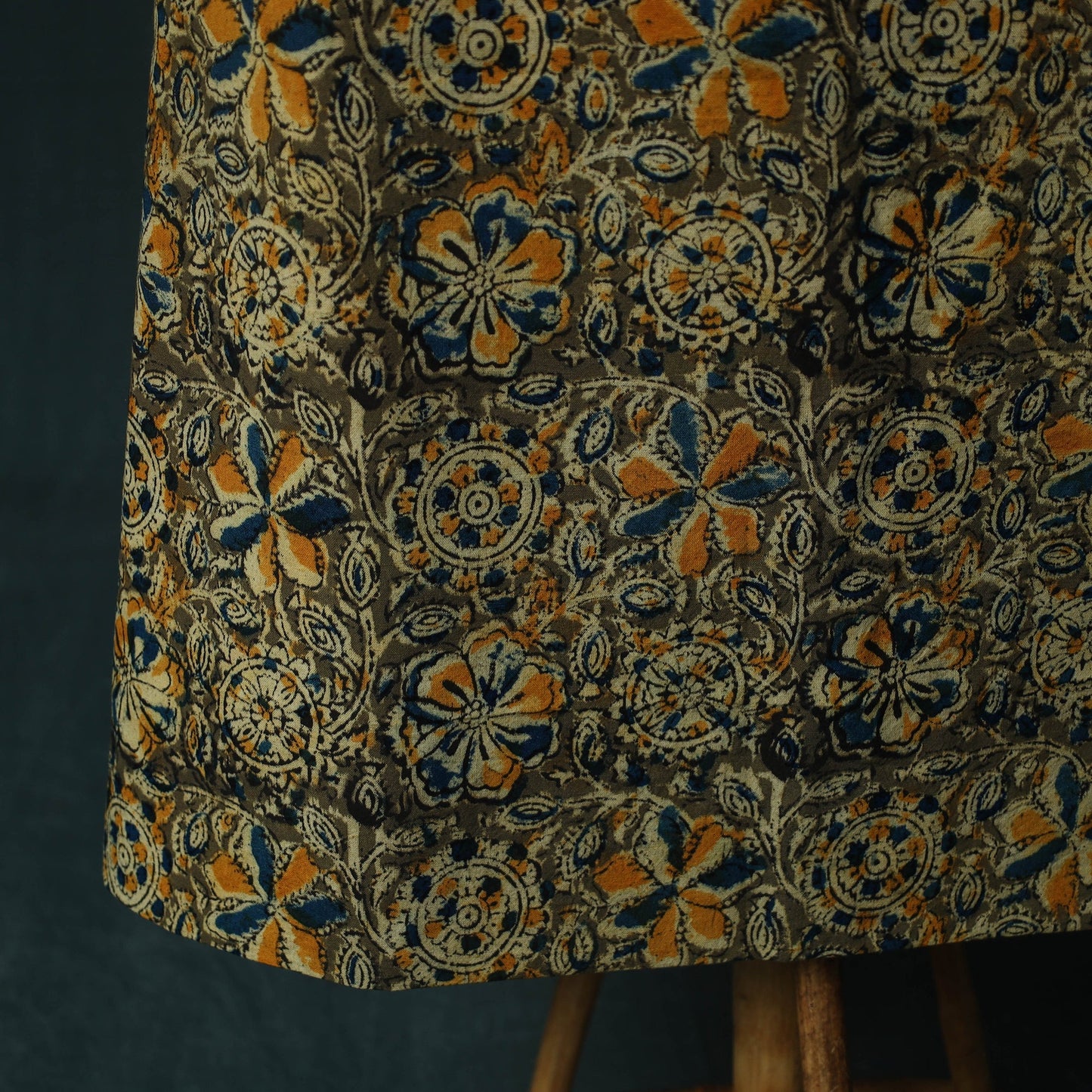 Pedana hand block print natural dyed cotton kalamkari 2pc