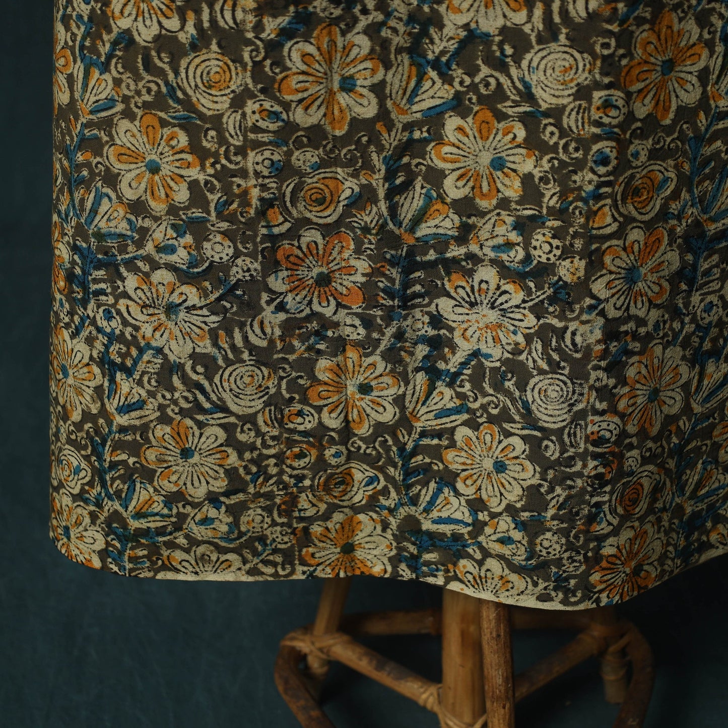Pedana hand block print natural dyed cotton kalamkari 2pc
