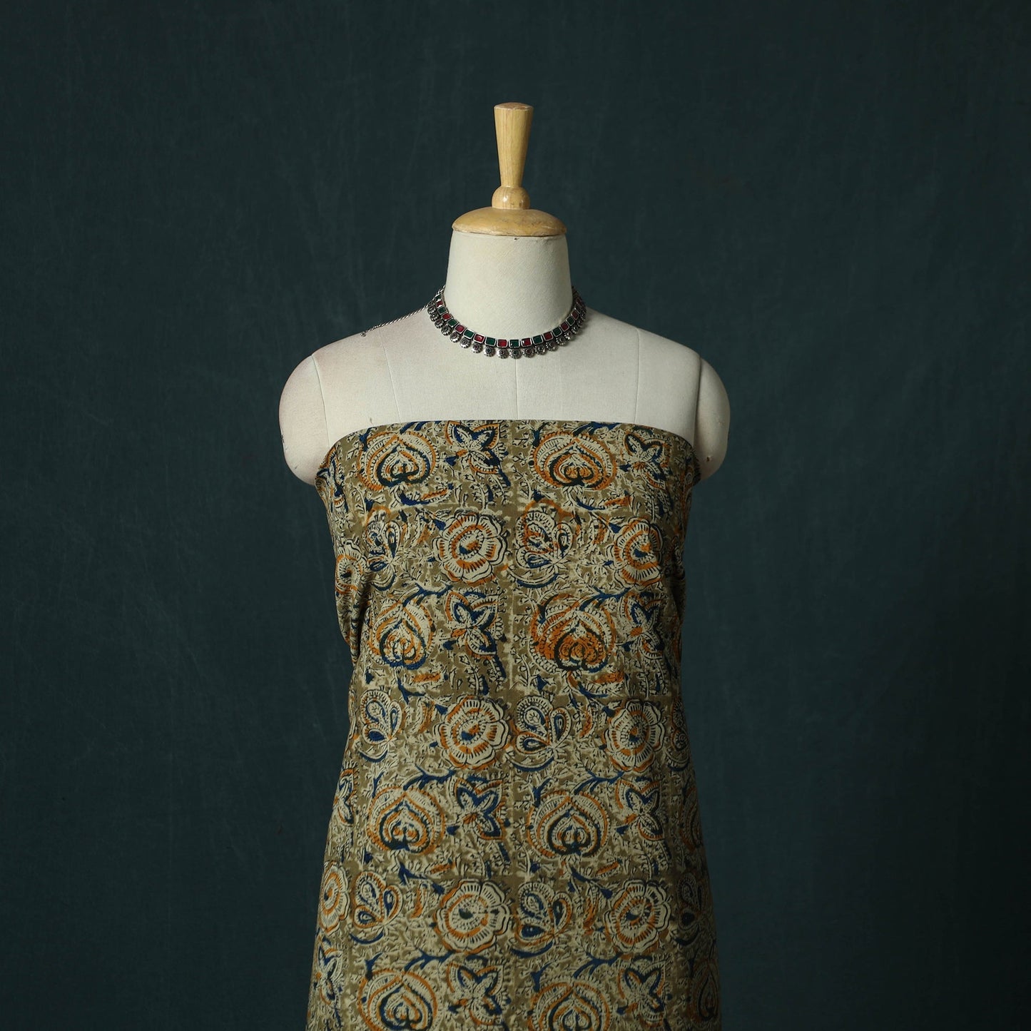 Pedana hand block print natural dyed cotton kalamkari 2pc