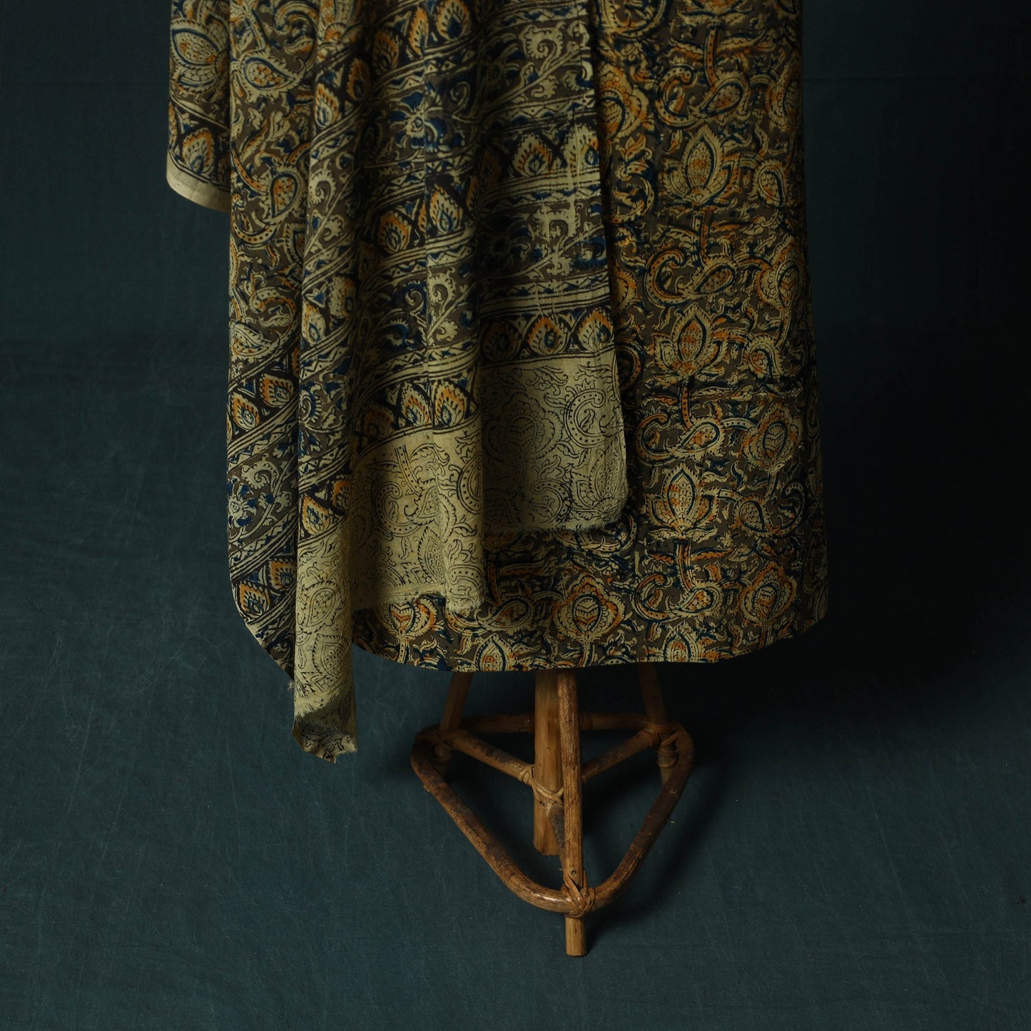 Pedana hand block print natural dyed cotton kalamkari 2pc