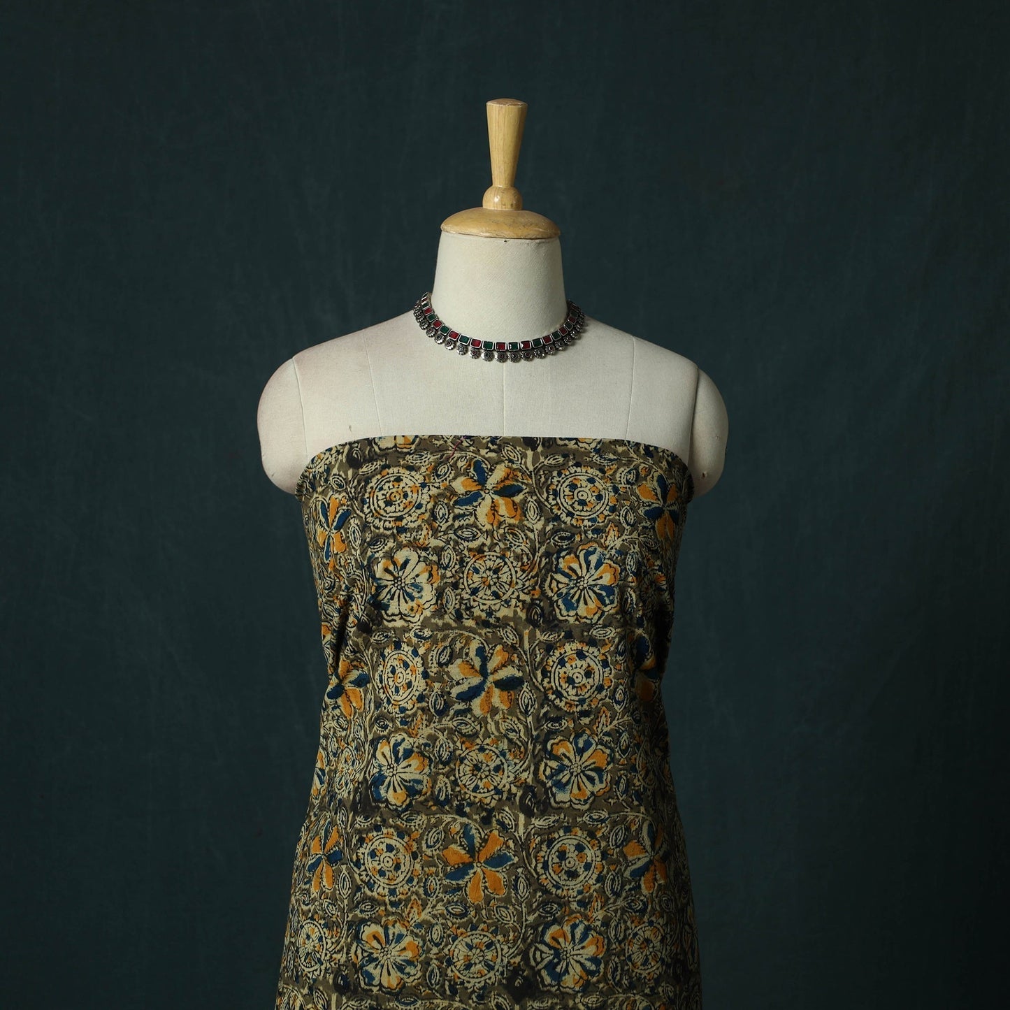 Pedana hand block print natural dyed cotton kalamkari 2pc