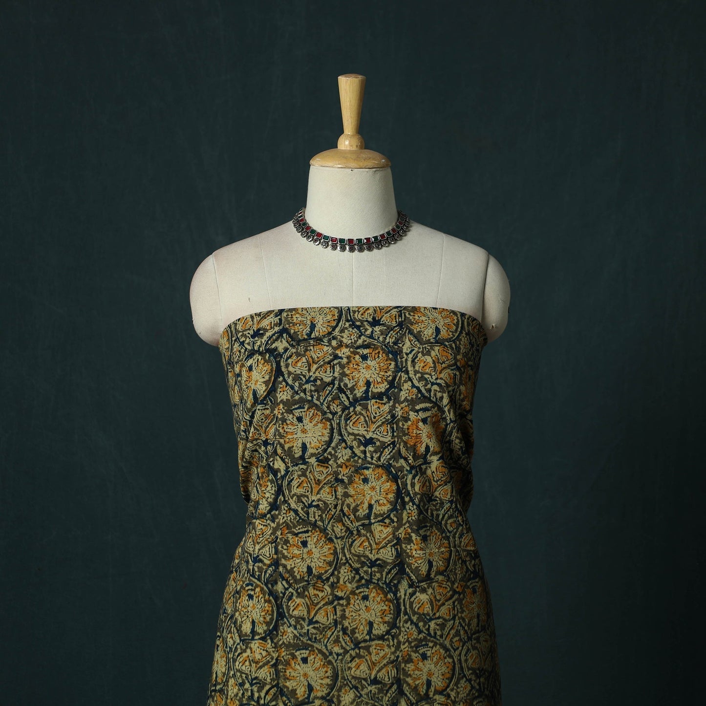 Pedana hand block print natural dyed cotton kalamkari 2pc