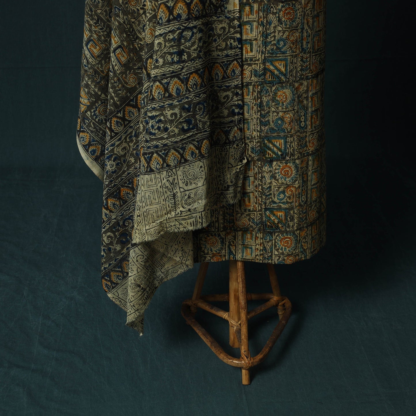 Pedana hand block print natural dyed cotton kalamkari 2pc