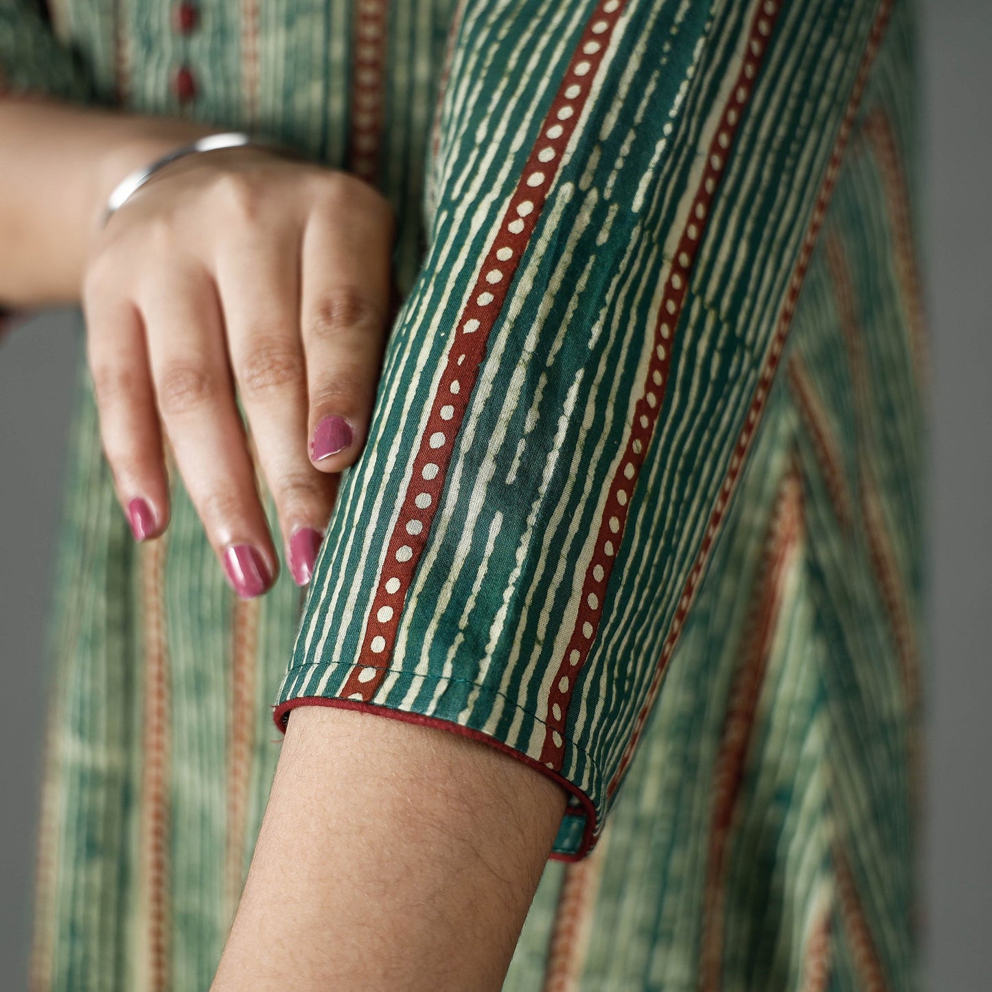 Pipad Block Printed Cotton Long kurta for Women