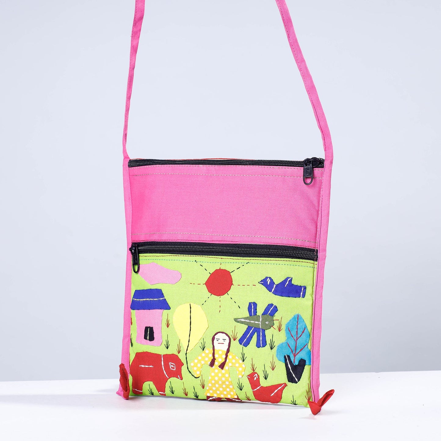 Pipli Applique Work Cotton Sling Bag