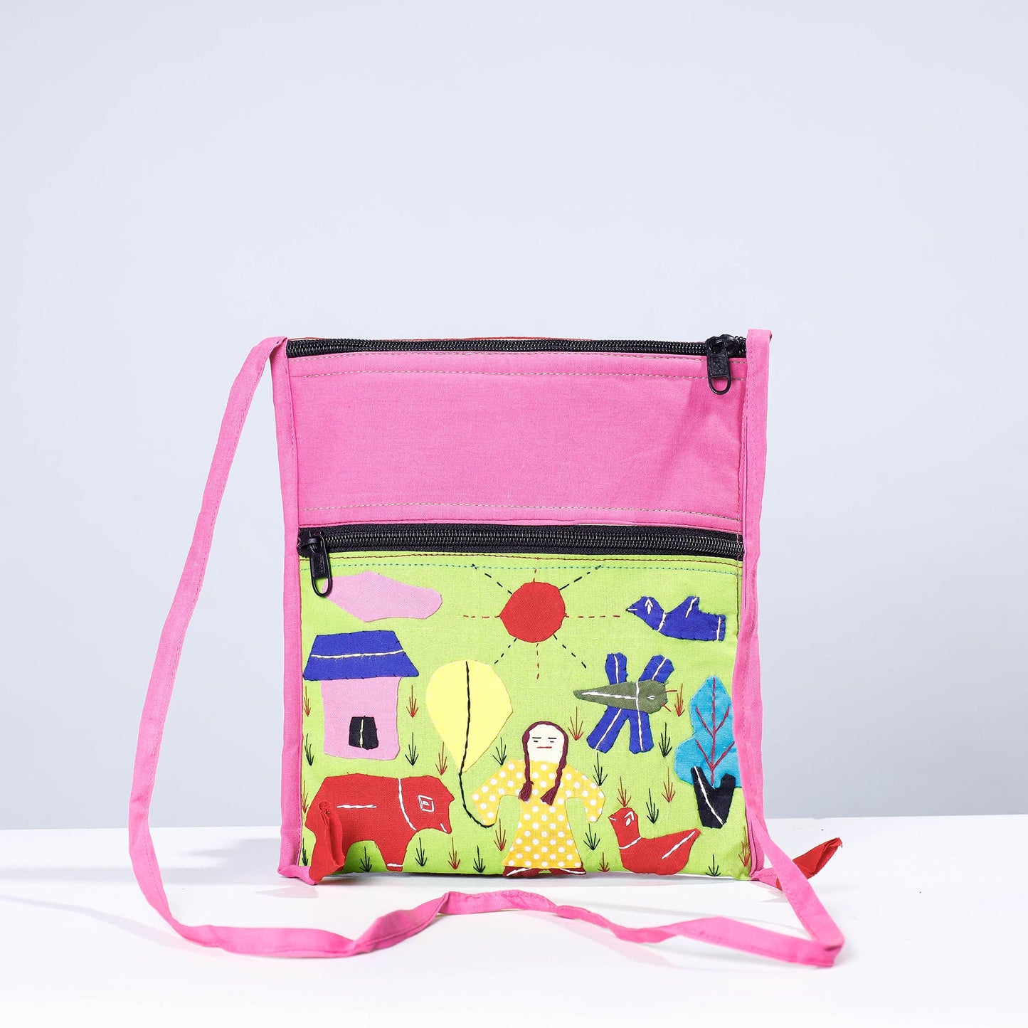 Pipli Applique Work Cotton Sling Bag