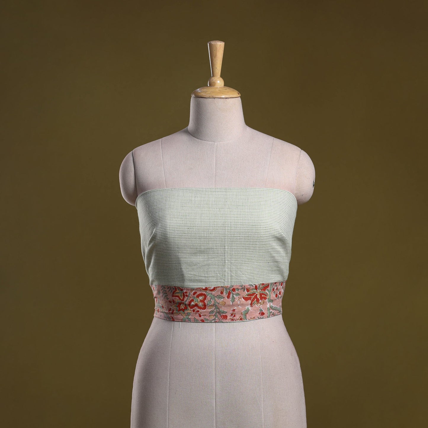 Plain cotton blouse piece 54 - handcrafted