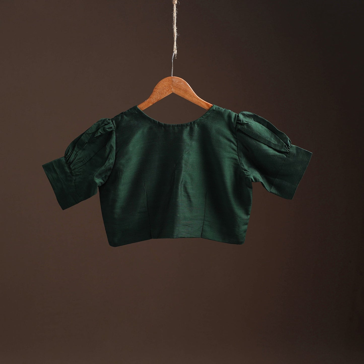 Plain slub silk readymade blouse 17 - handcrafted