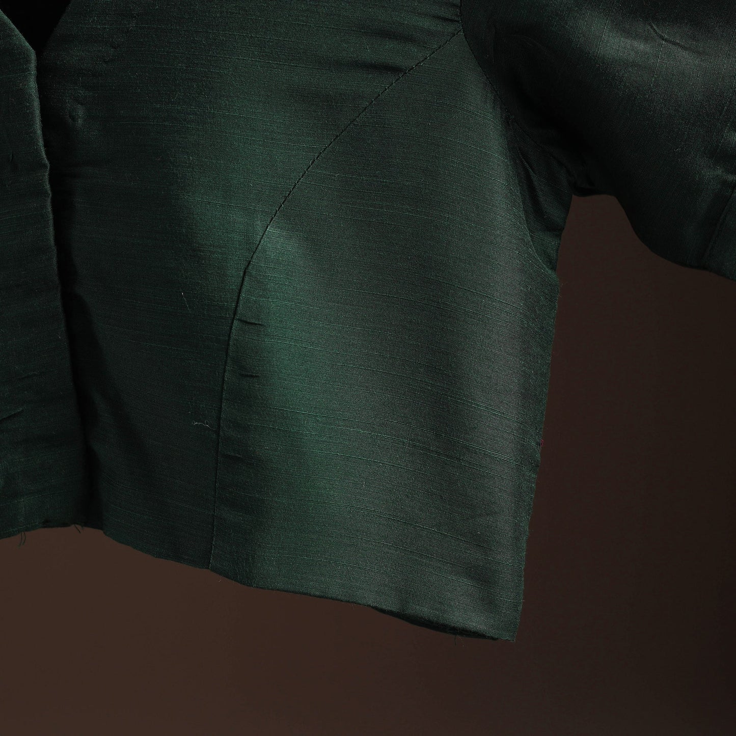 Plain slub silk readymade blouse 17 - handcrafted