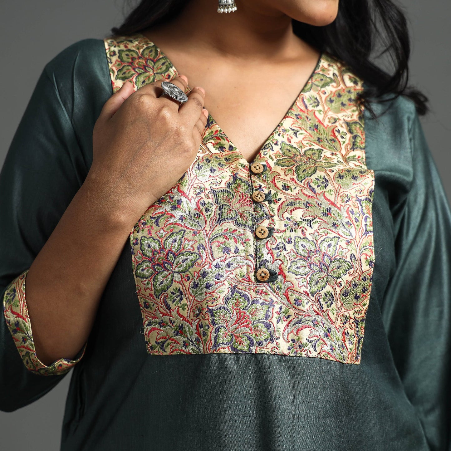plain silk kurta