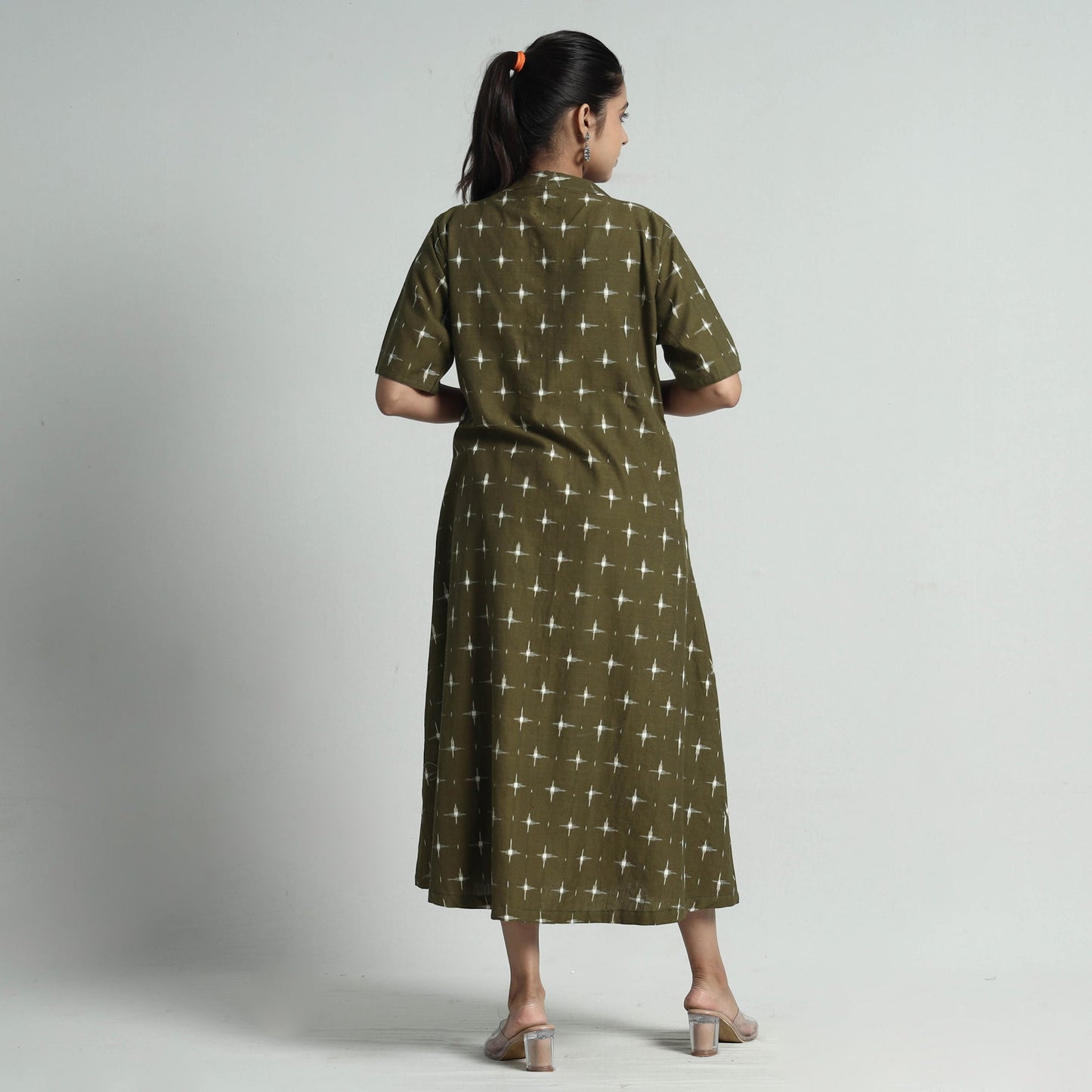 Pochampally Double Ikat Weave Cotton Dress Online l iTokri.com