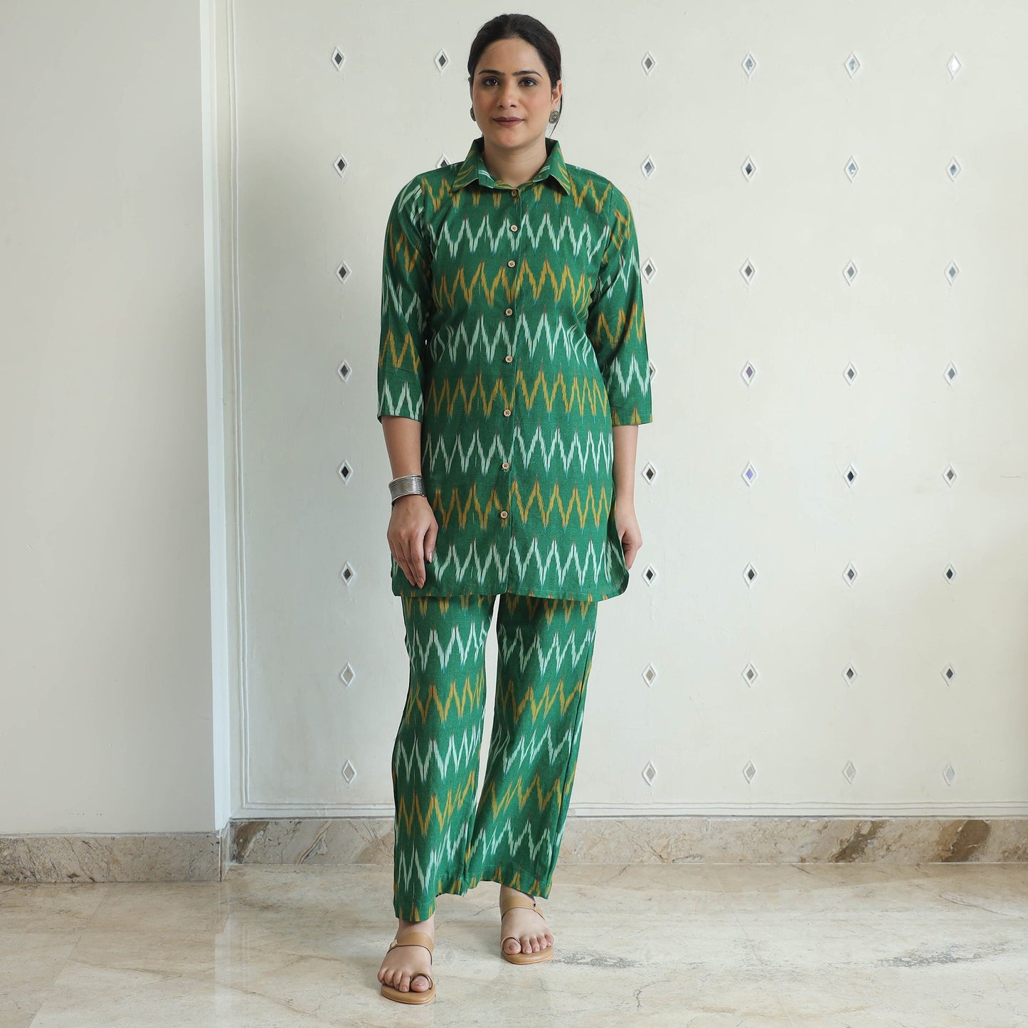 Pochampally Ikat Cotton Co-Ord Set 11