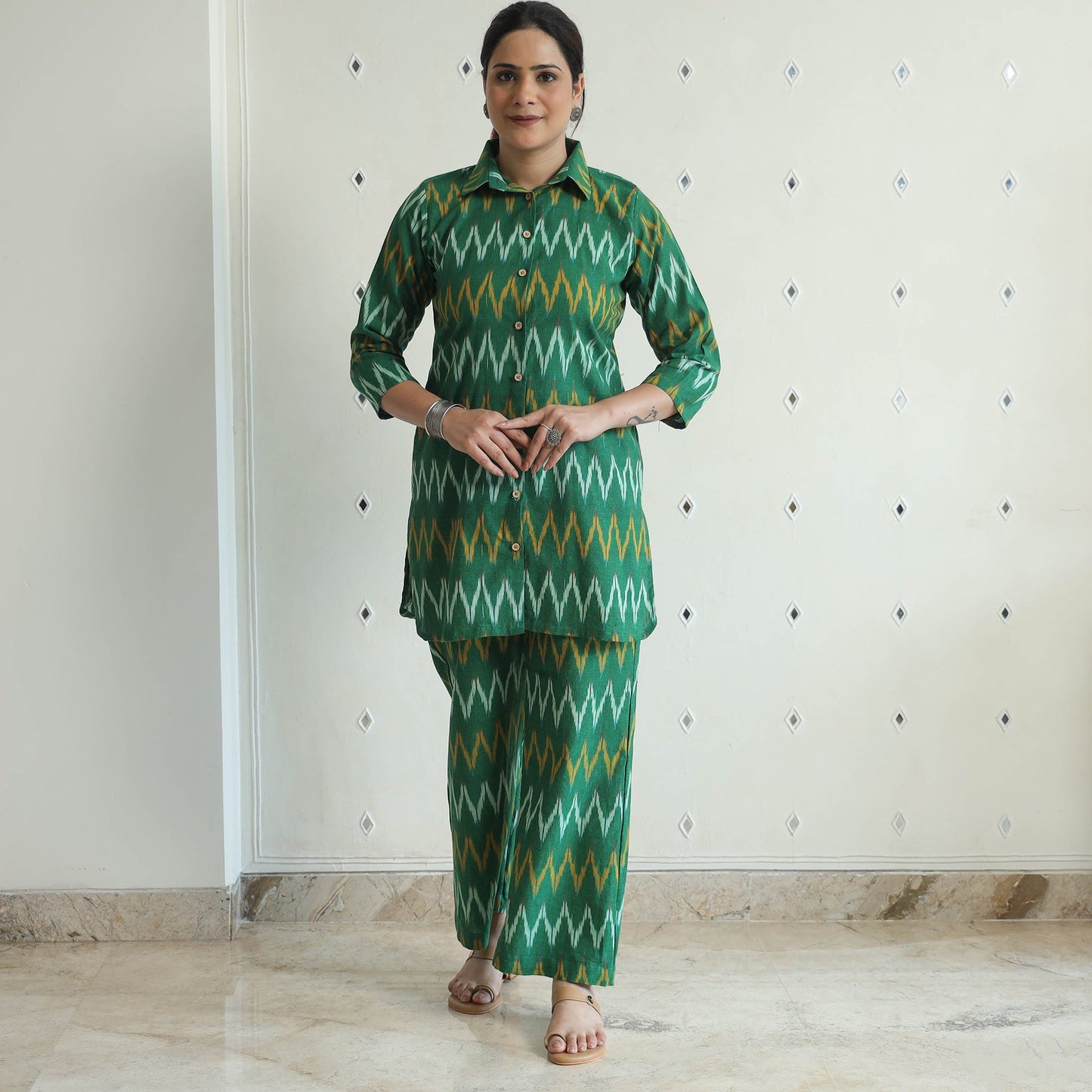 Pochampally Ikat Cotton Co-Ord Set 11