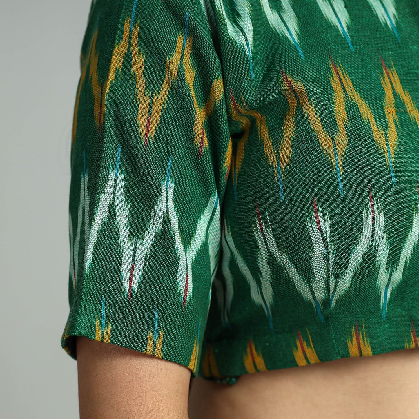 Buy Pochampally Ikat Cotton Stitched Blouse 24