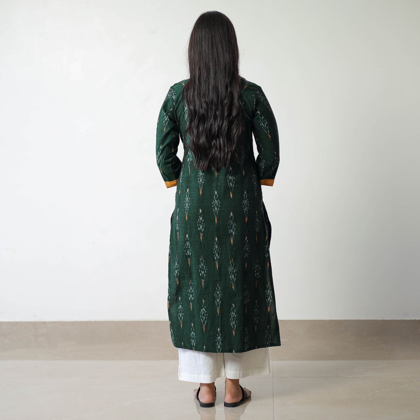 Pochampally Ikat Weave Cotton Straight Kurta 05