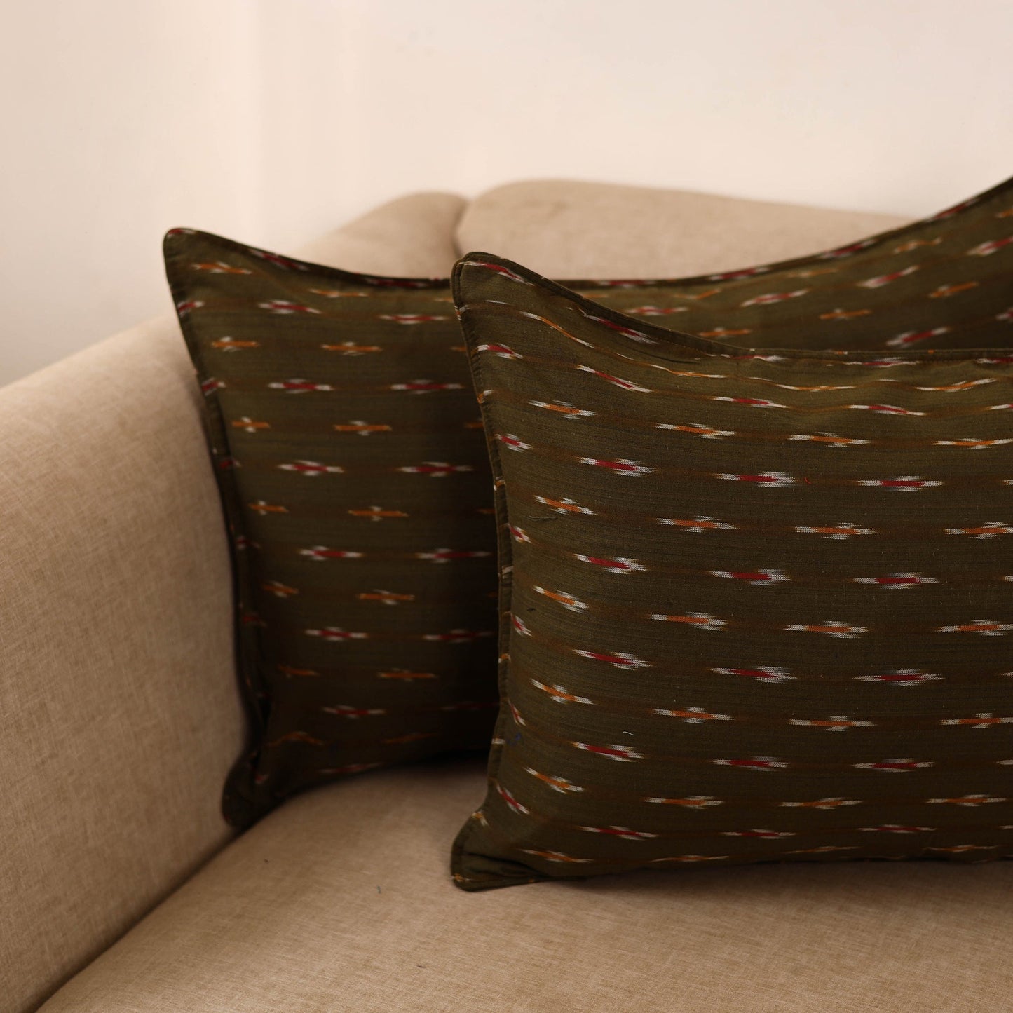Pochampally ikat weave pillow covers (set of 2) 19