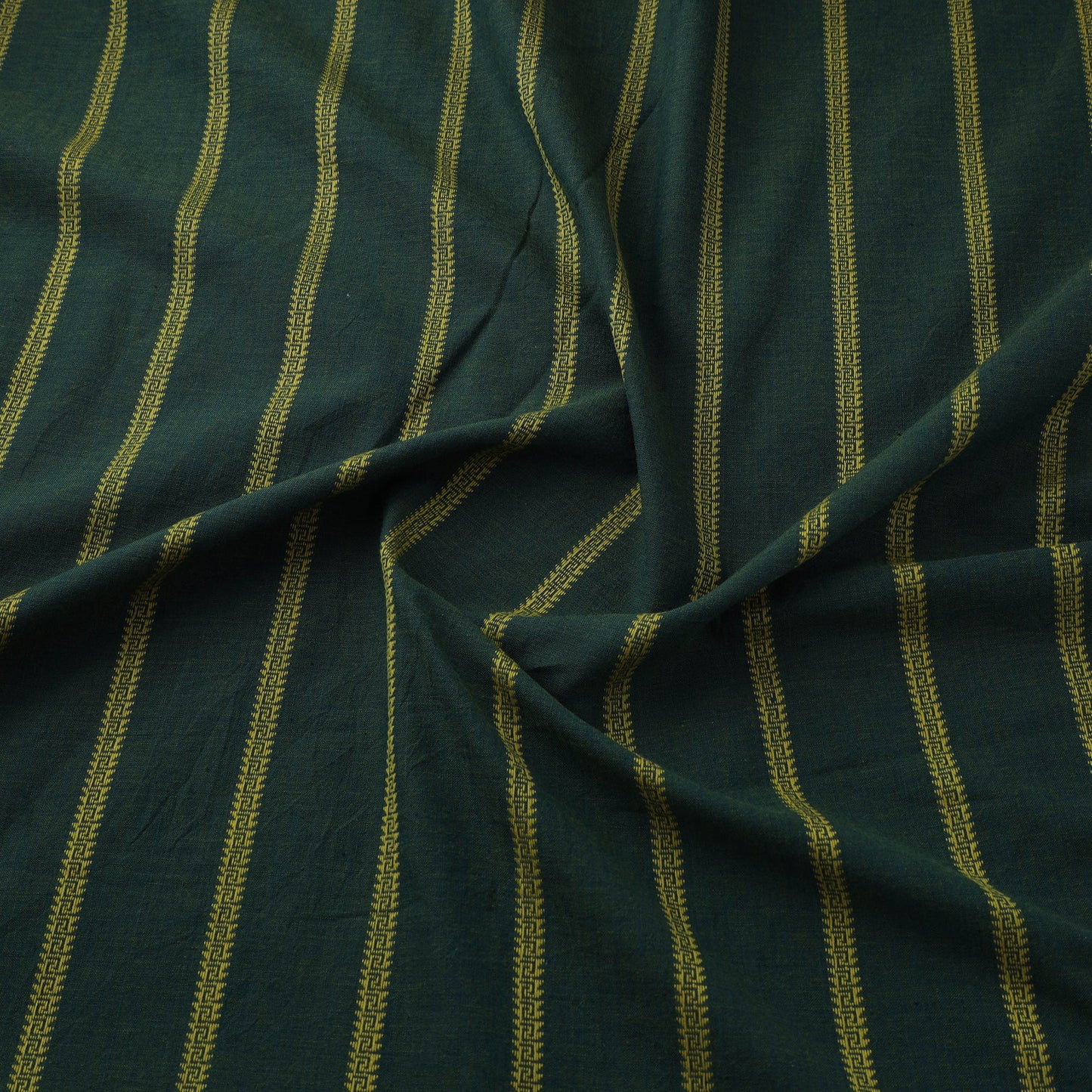 Green Prewashed Cotton Jacquard Fabric