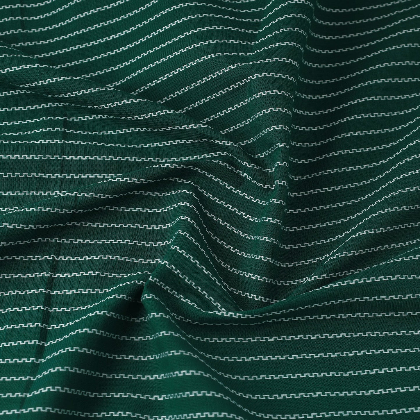 Buy Green Prewashed Cotton Jacquard Fabric