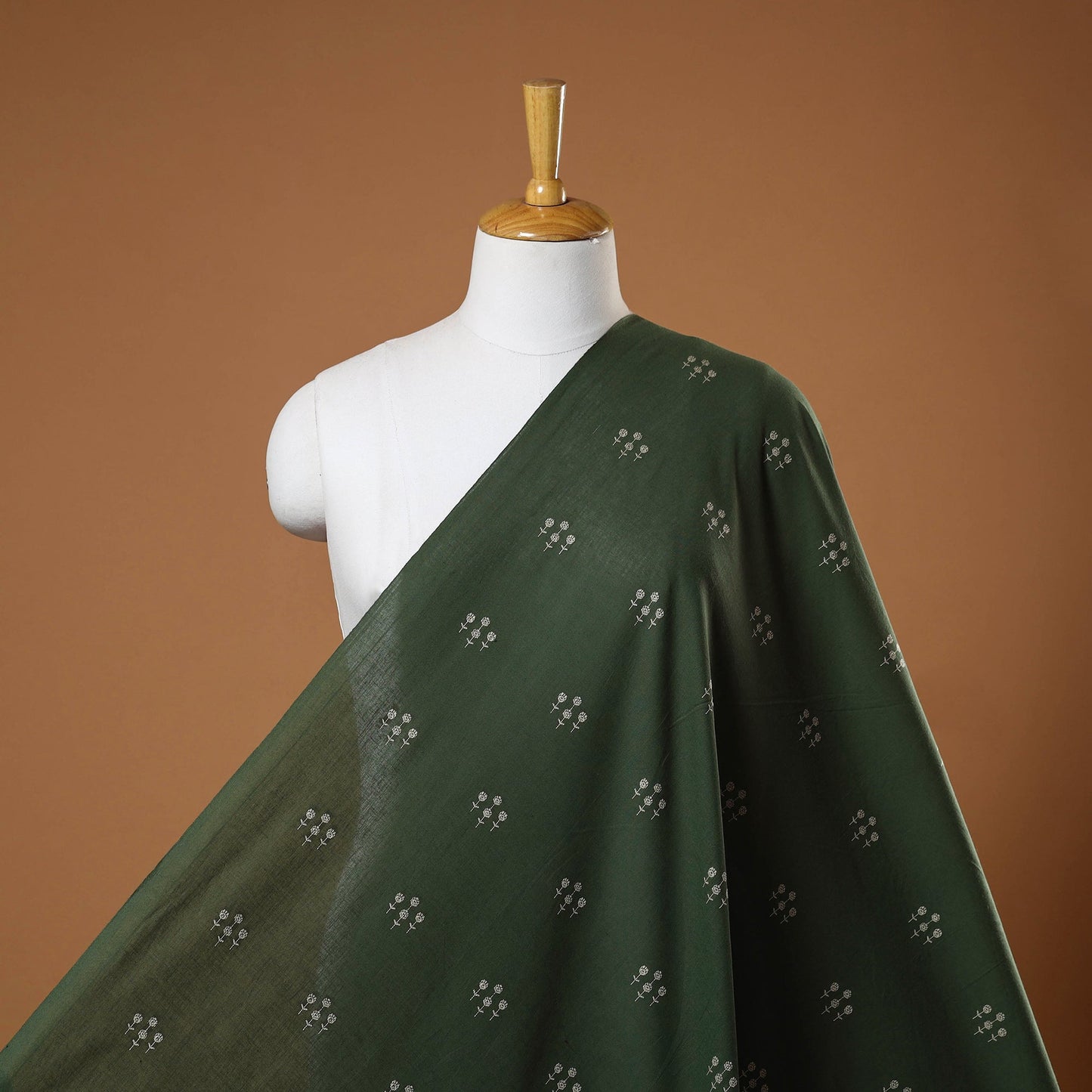 Green - prewashed cotton jacquard fabric 30 - handcrafted