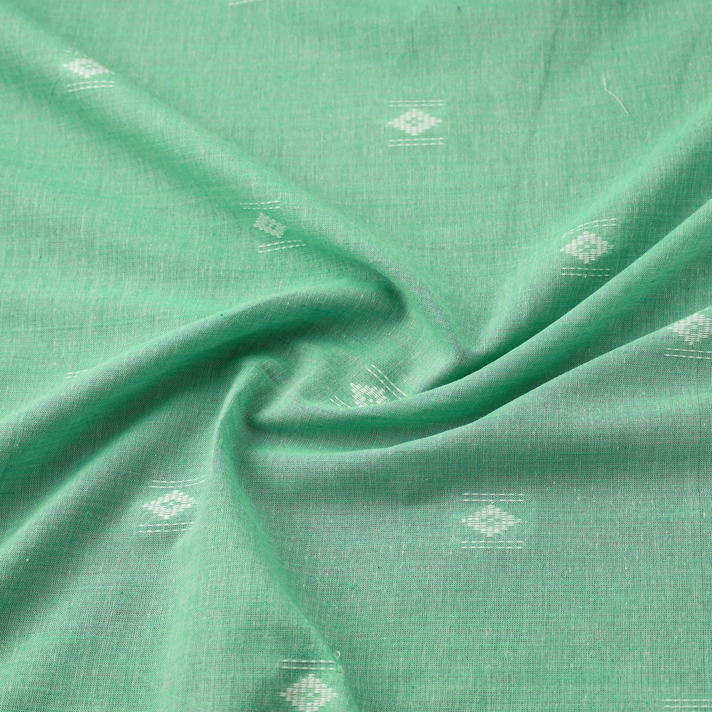 Buy Green Prewashed Cotton Jacquard Fabric