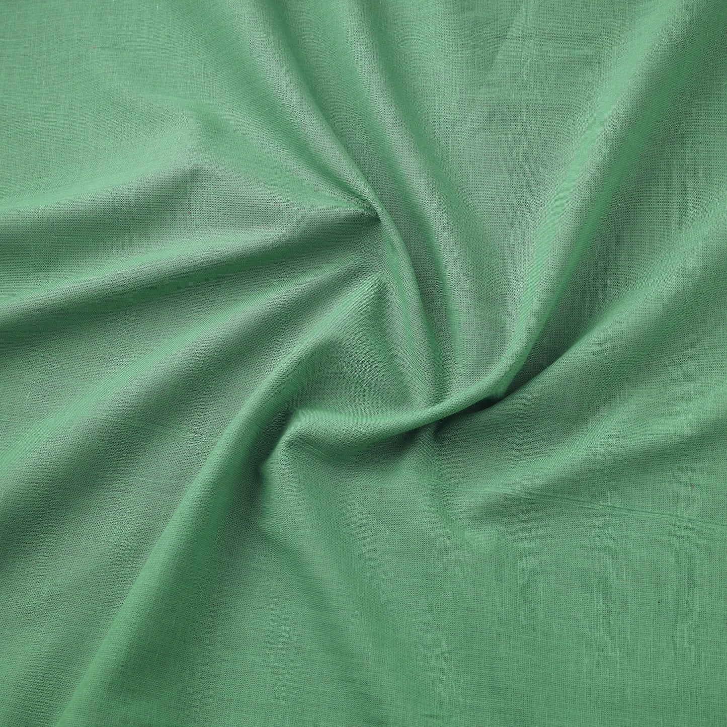 Green Prewashed Cotton Plain Fabric