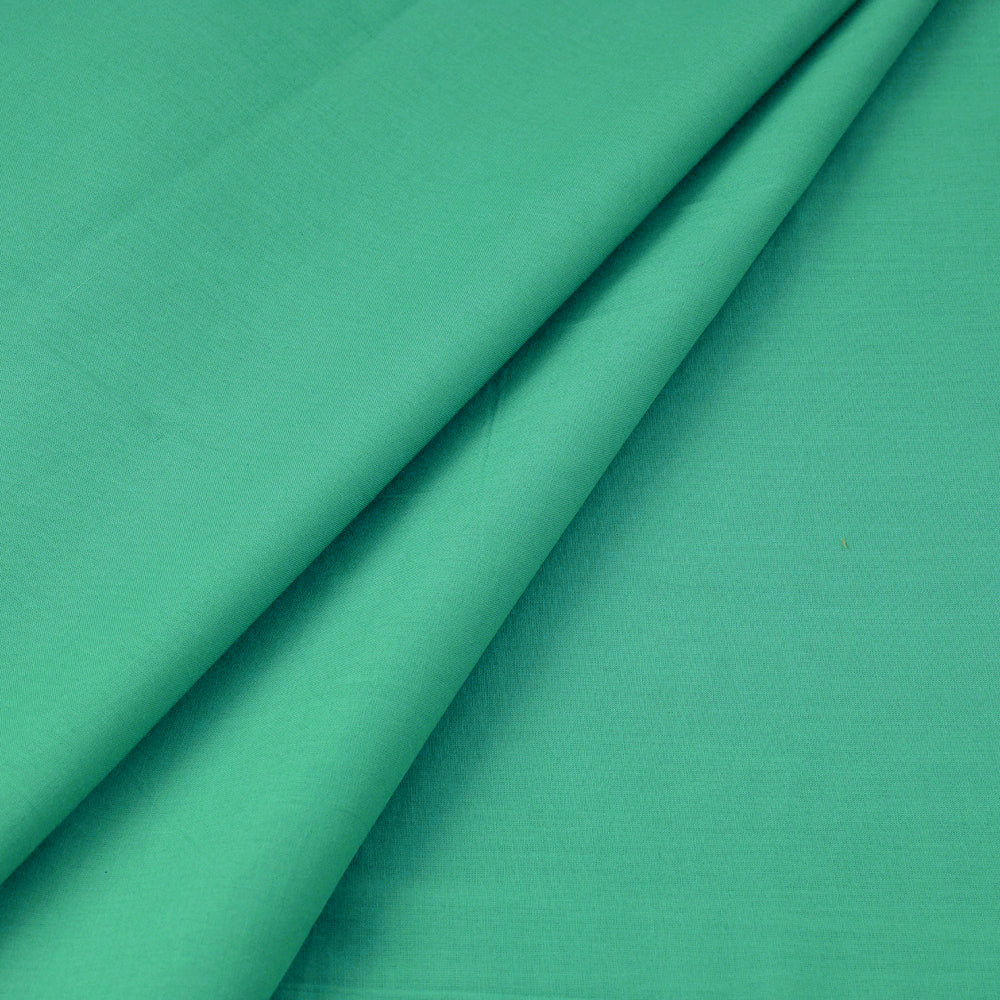 Green Prewashed Plain Cotton Fabric