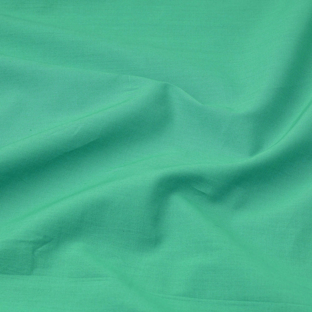 Green Prewashed Plain Cotton Fabric