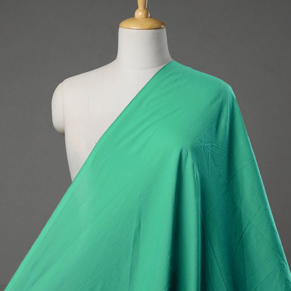 Green Prewashed Plain Cotton Fabric