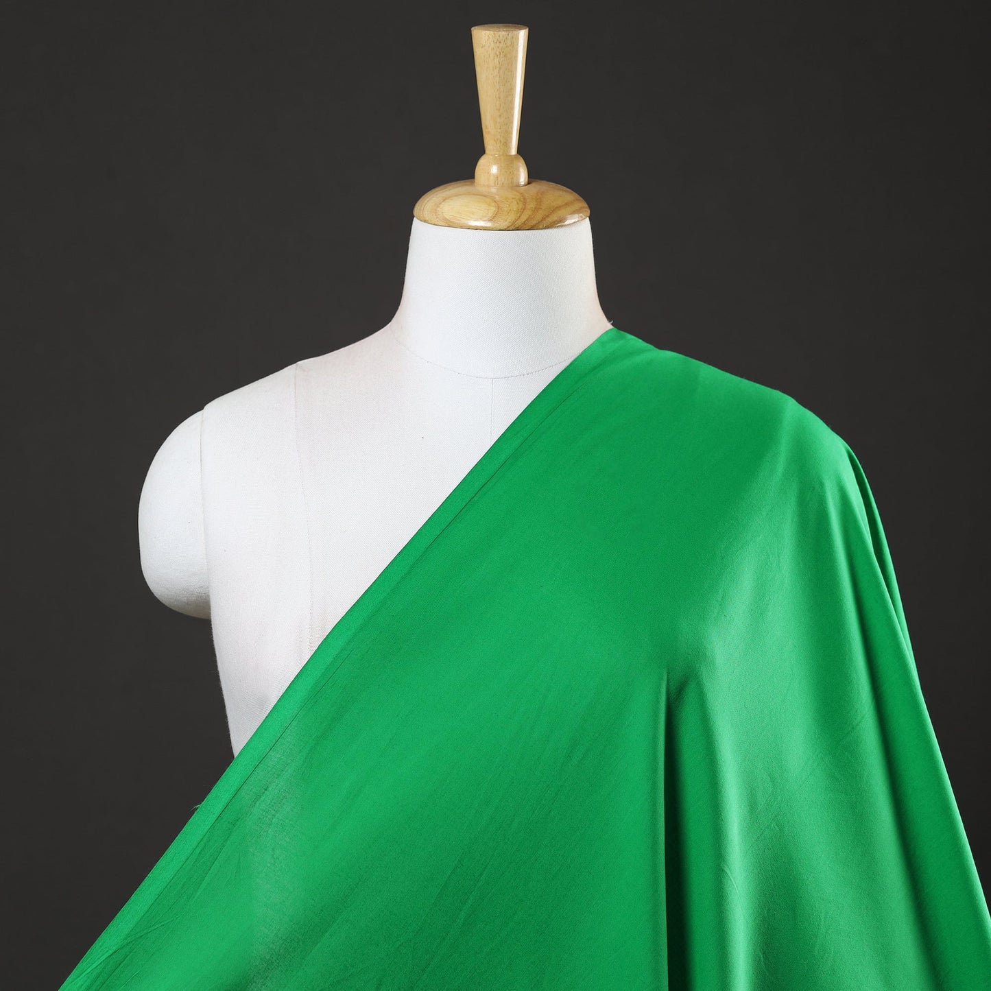 Green - prewashed plain dyed cotton fabric 59 - handcrafted