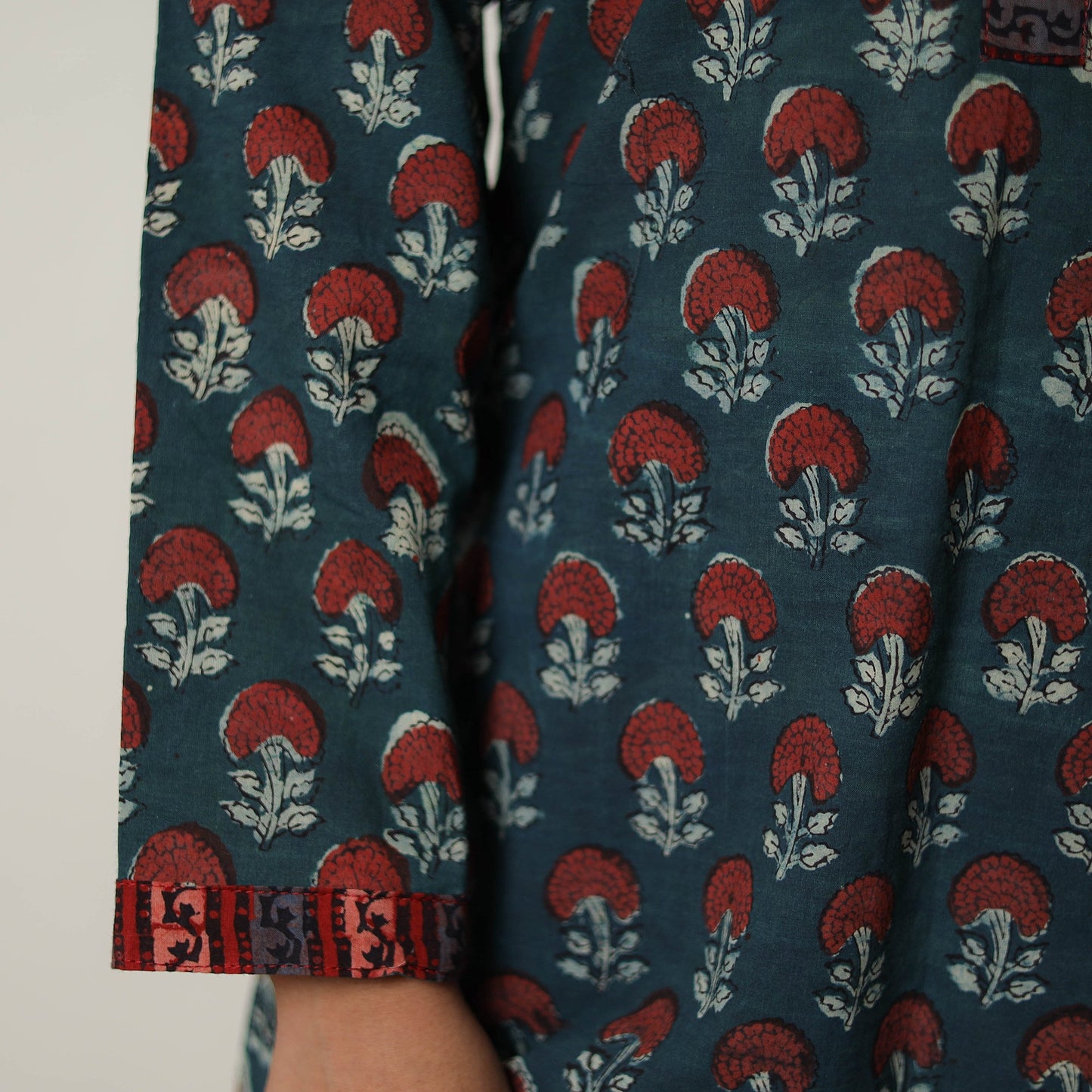 Green - Block Printed Cotton Bagru Co-Ord Set 10